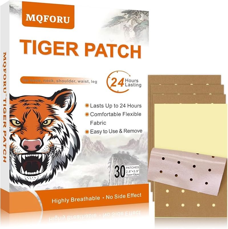 MQFORU Tiger Patches - 30 Pcs Natural Herbal Adhesive Plasters for Max