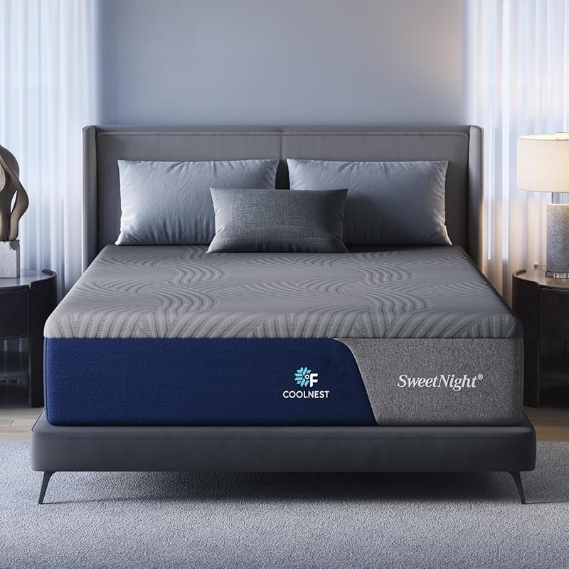 Sweetnight CoolNest Queen Mattress - 14-Inch Cooling Memory Foam with