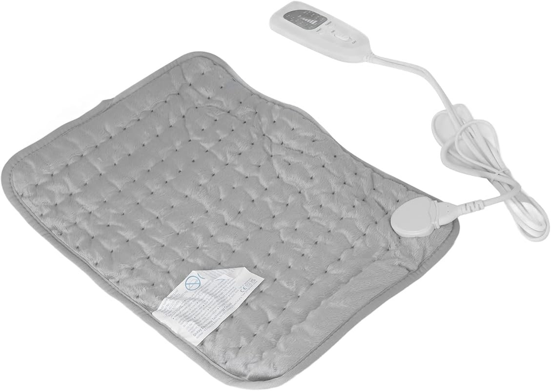 Electric Heating Pad with 6 Temperature Settings for Back and Neck Pai