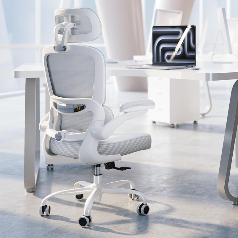 TRALT Ergonomic Office Chair with Adjustable Headrest, Lumbar Support,