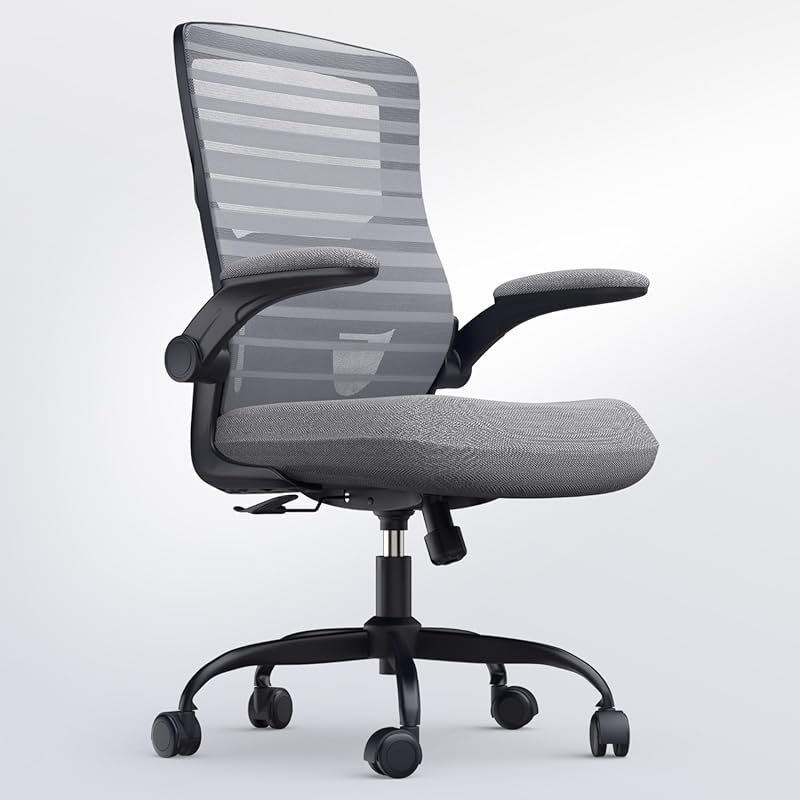 Comfortable Office Desk Chair with Thick Foam Cushion and Lumbar Suppo
