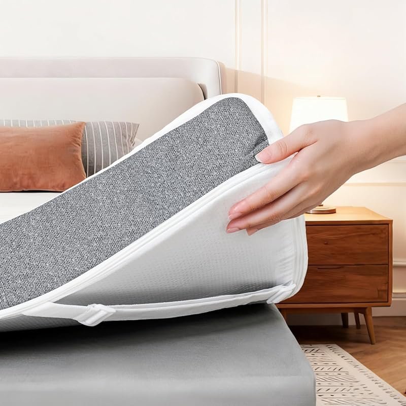 Cooling Twin Size Mattress Topper with 3 Inch Gel & Bamboo Charcoal Me