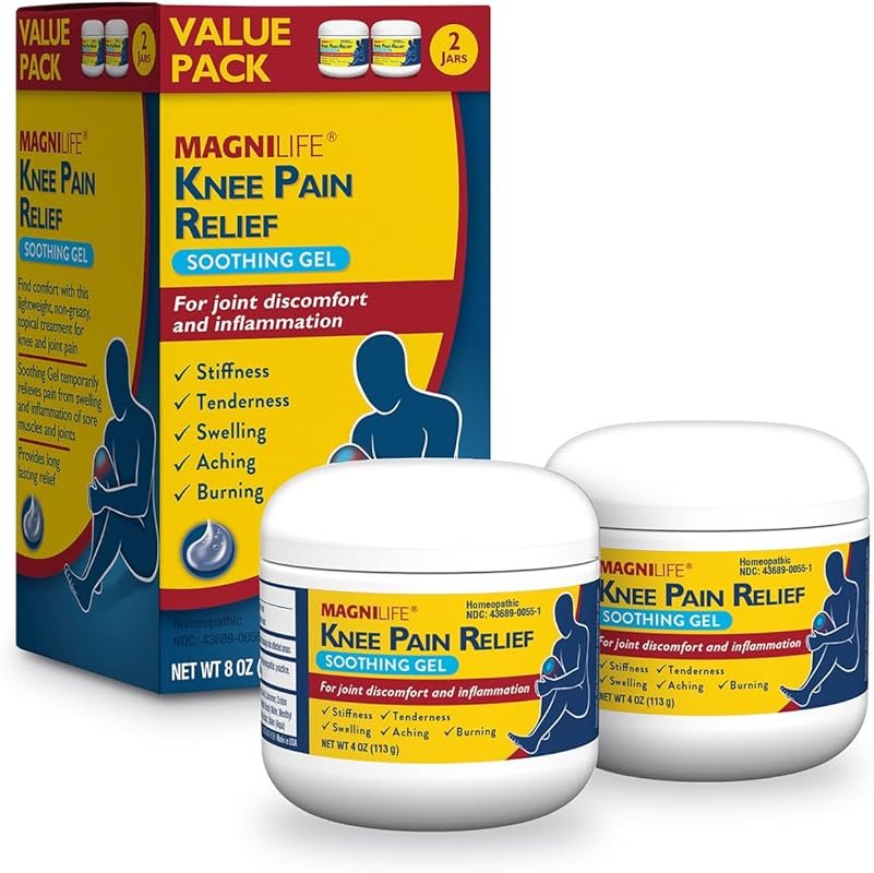MagniLife Knee Pain Relief Gel 2 Pack - Arnica-Based, Non-Greasy Formu