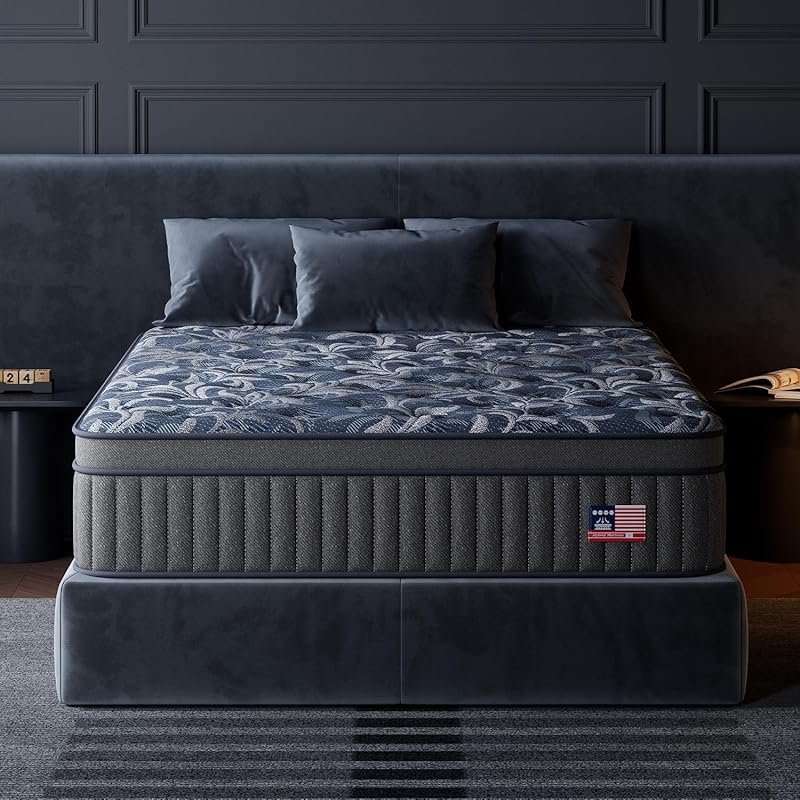 10 Inch Cooling Gel Hybrid Queen Mattress in a Box for Extra Lumbar &