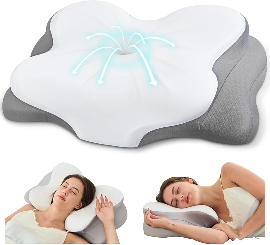 Ergonomic Neck Pillow: Breathable Memory Foam for Pain Relief & Adjust