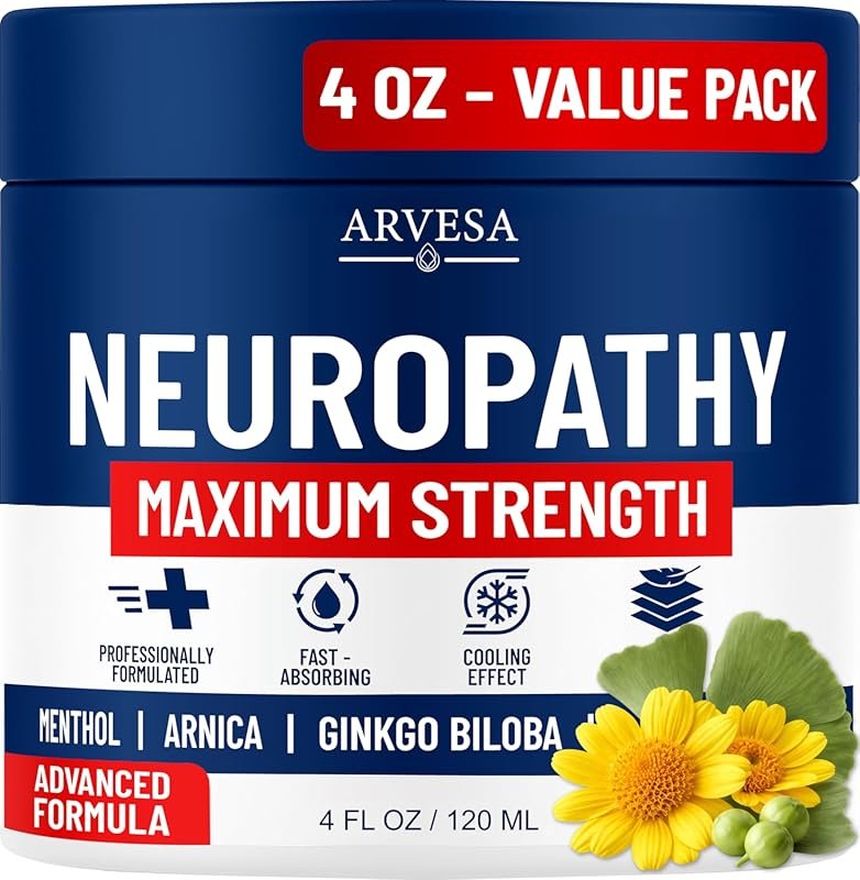 Neuropathy Cream - Maximum Strength with Arnica, MSM, and Natural Ingr