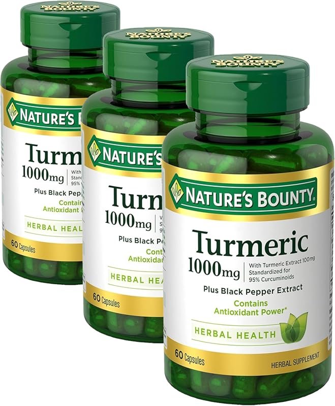 Nature's Bounty Turmeric with Black Pepper Extract for Antioxidant Hea