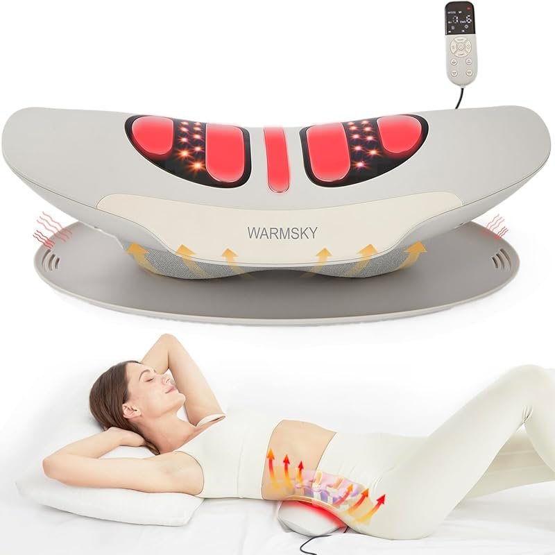 Smart Lower Back Massager - Soothing Warm Therapy Device for Sciatica