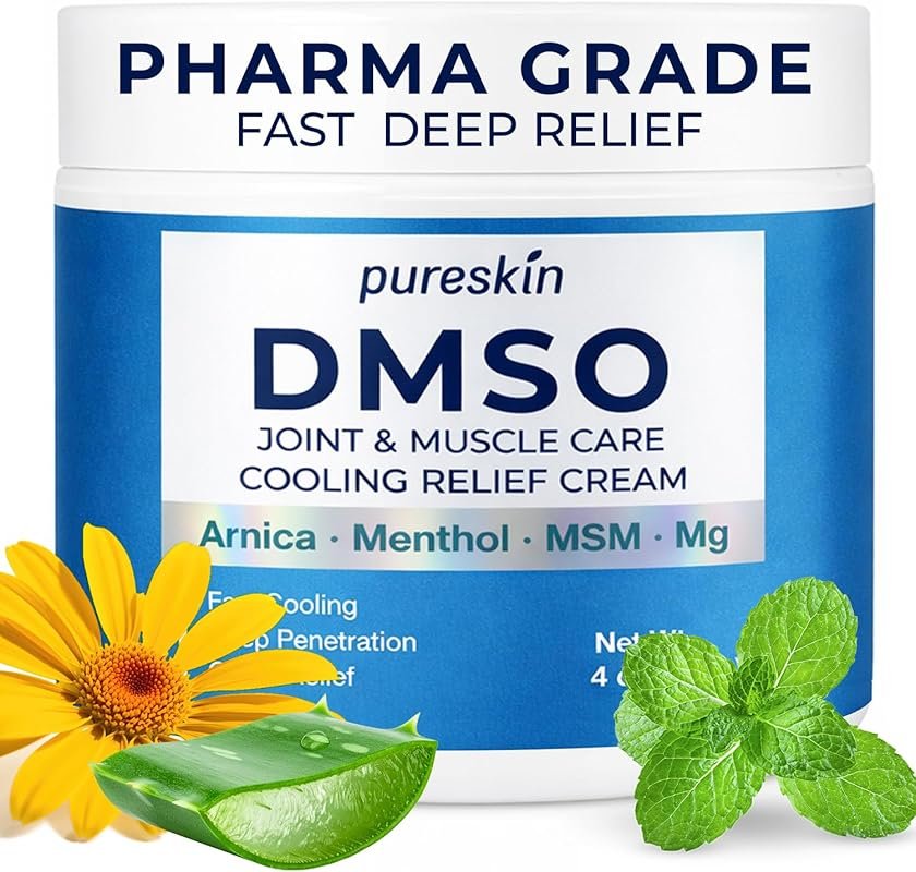 PURESKIN DMSO Relief Cream - Fast-Absorbing Lightweight Formula with A