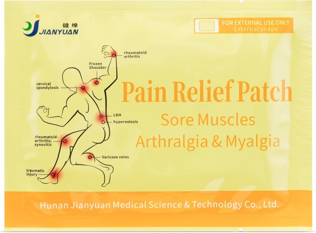 Far-Infrared Pain Relief Patches, 12 Hours Deep-Penetrating Herbal Heat