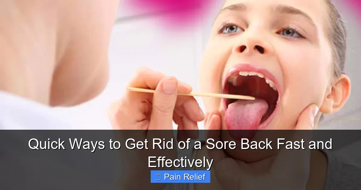 Quick Ways to Get Rid of a Sore Back Fast and Effectively