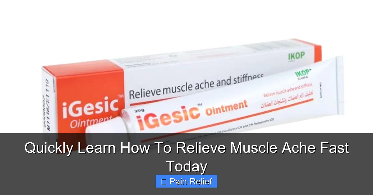 Quickly Learn How To Relieve Muscle Ache Fast Today