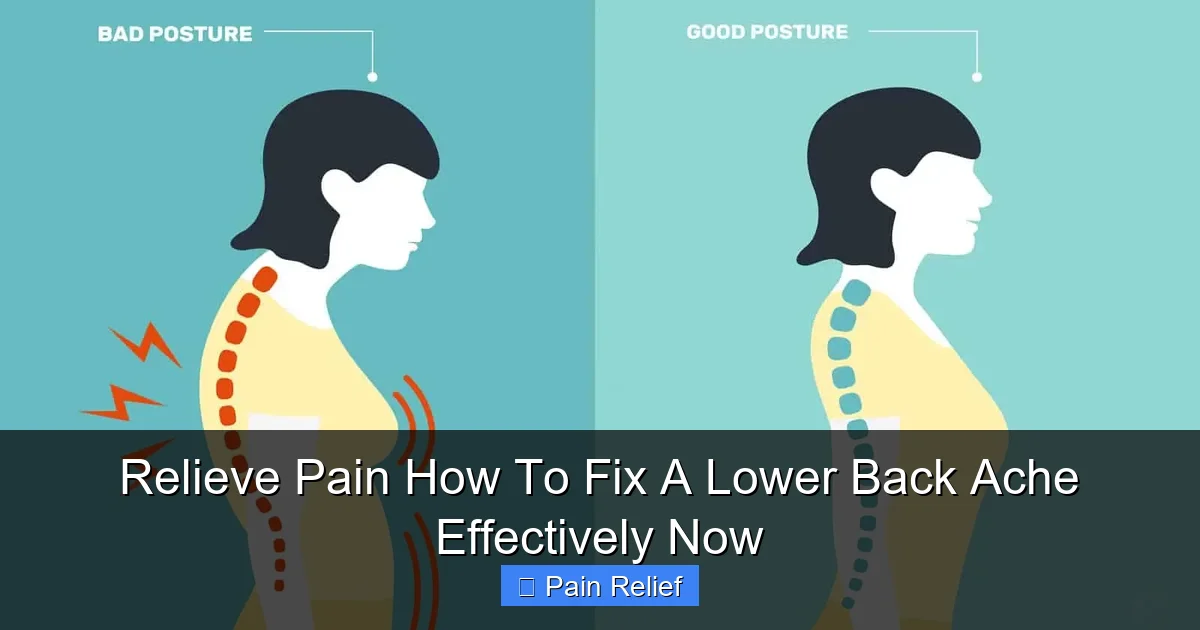 Relieve Pain How To Fix A Lower Back Ache Effectively Now