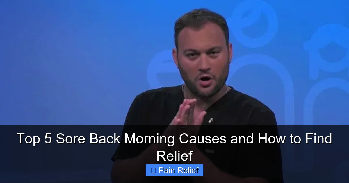 Top 5 Sore Back Morning Causes and How to Find Relief