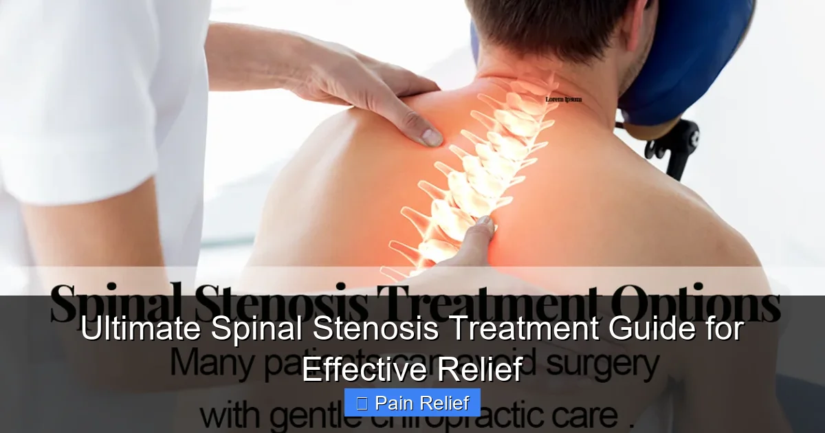 Ultimate Spinal Stenosis Treatment Guide for Effective Relief