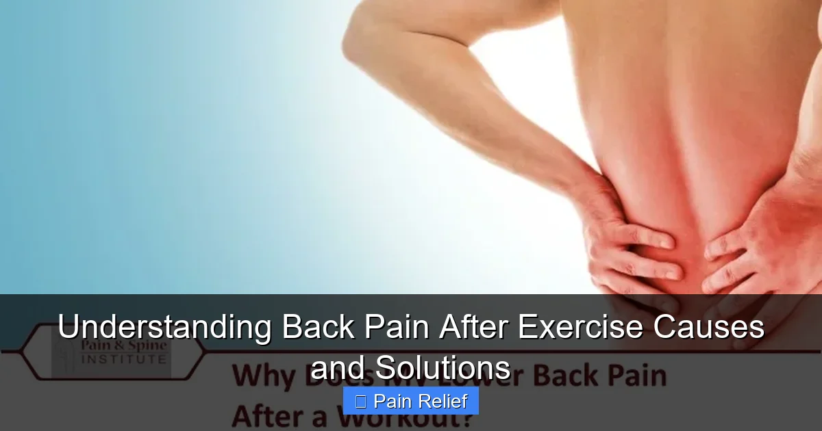 Understanding Back Pain After Exercise Causes and Solutions