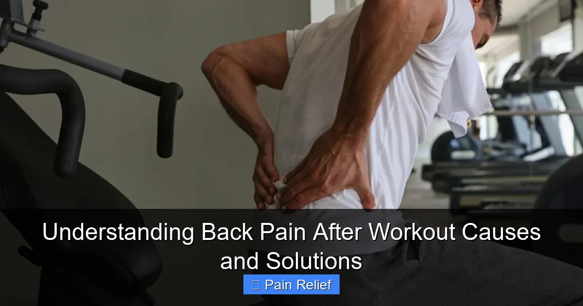 Understanding Back Pain After Workout Causes and Solutions