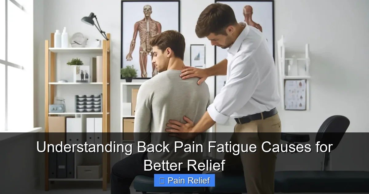 Understanding Back Pain Fatigue Causes for Better Relief