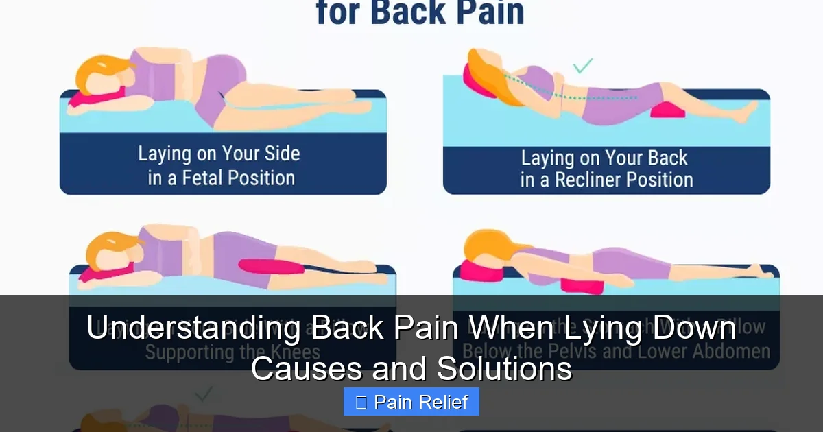 Understanding Back Pain When Lying Down Causes and Solutions