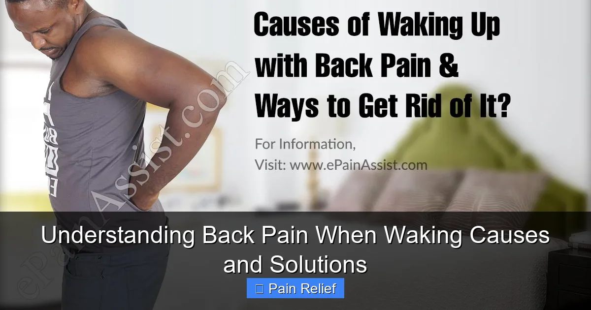 Understanding Back Pain When Waking Causes and Solutions