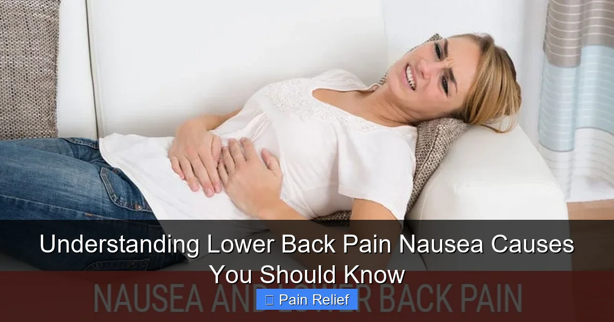 Understanding Lower Back Pain Nausea Causes You Should Know
