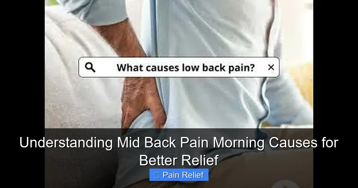Understanding Mid Back Pain Morning Causes for Better Relief