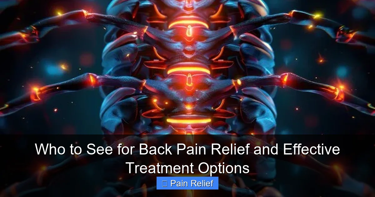 Who to See for Back Pain Relief and Effective Treatment Options