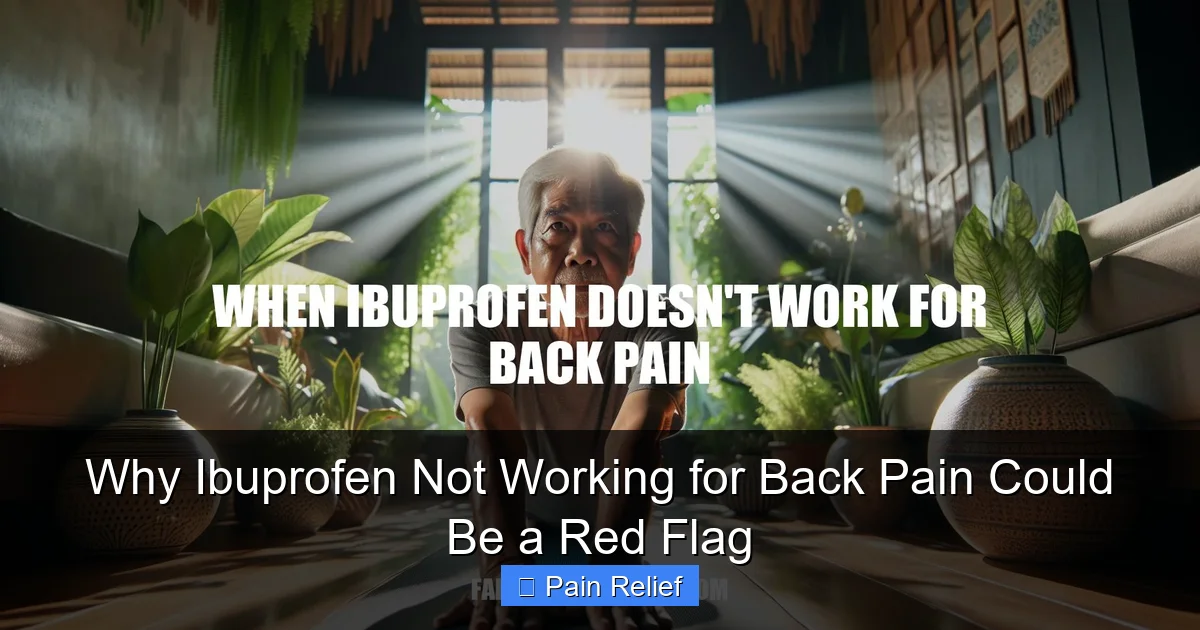 Why Ibuprofen Not Working for Back Pain Could Be a Red Flag