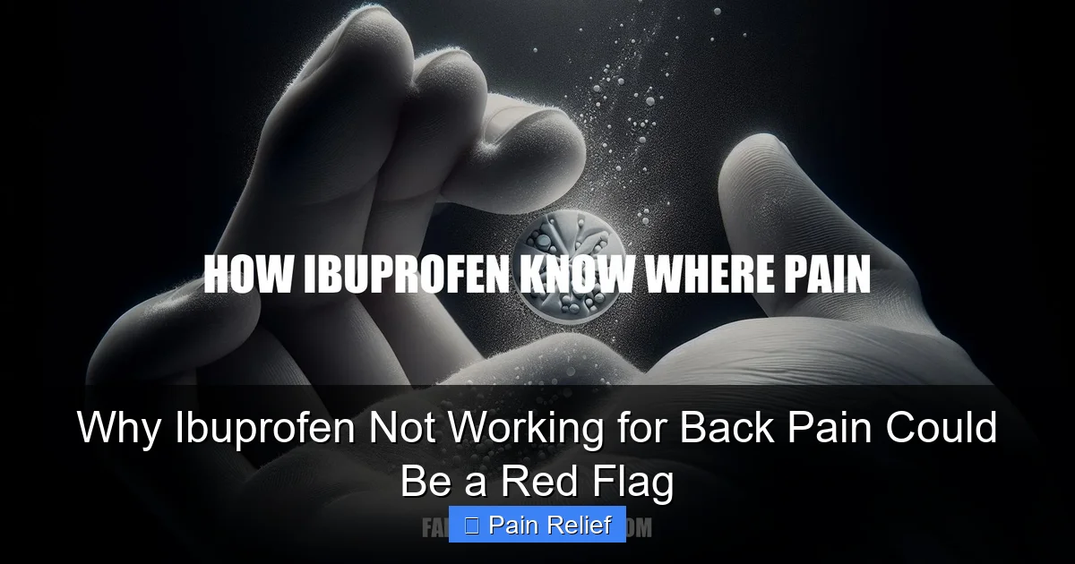 Why Ibuprofen Not Working for Back Pain Could Be a Red Flag