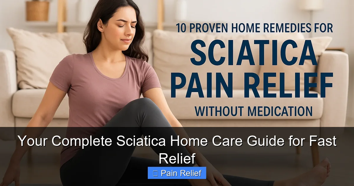 Your Complete Sciatica Home Care Guide for Fast Relief