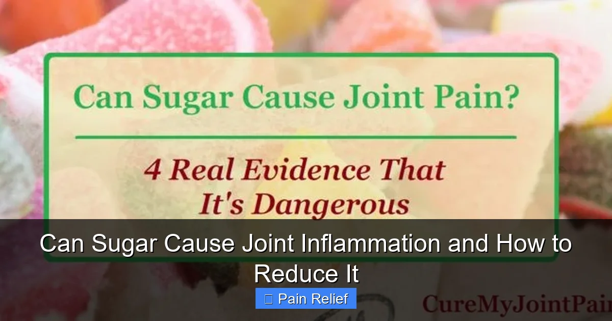 Can Sugar Cause Joint Inflammation and How to Reduce It