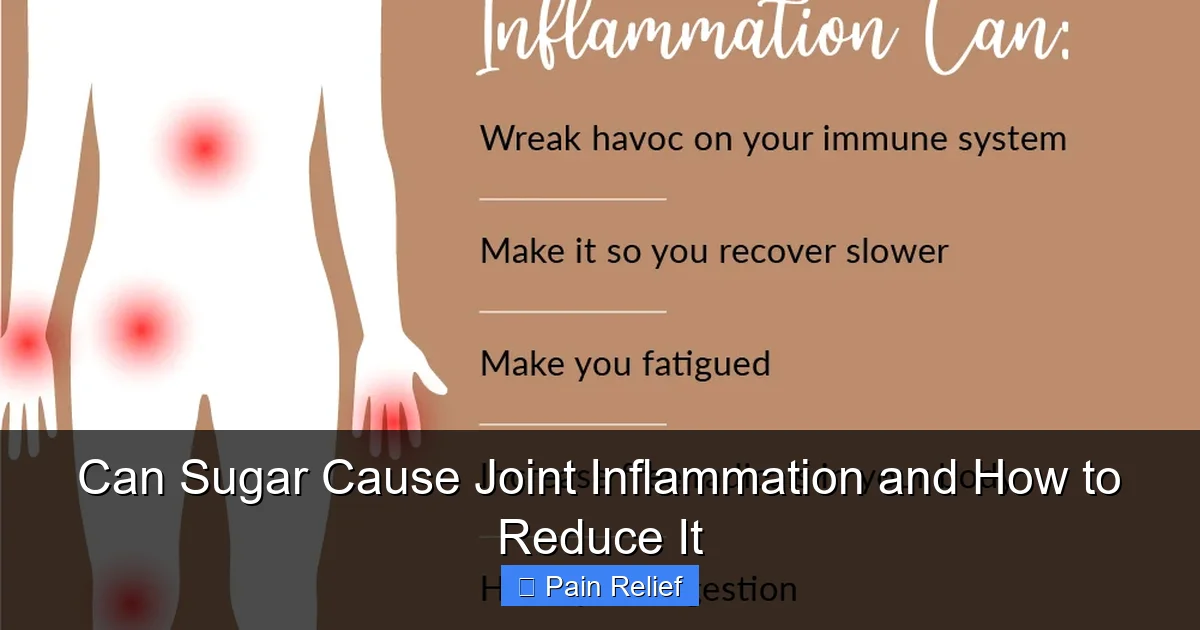 Can Sugar Cause Joint Inflammation and How to Reduce It