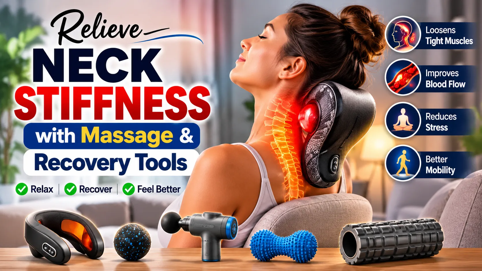 Benefits of Massage and Recovery Tools for Neck Stiffness