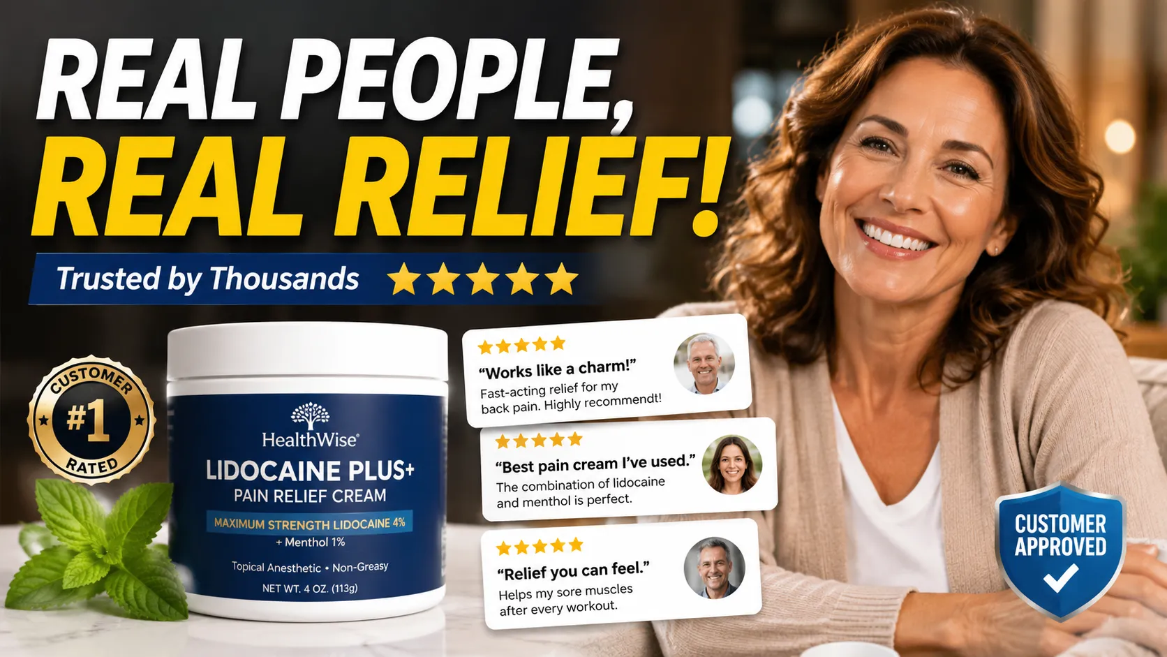 What Customers Are Saying About HealthWise Lidocaine Plus+ Cream