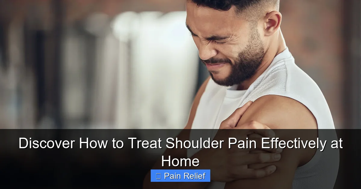 Discover How to Treat Shoulder Pain Effectively at Home