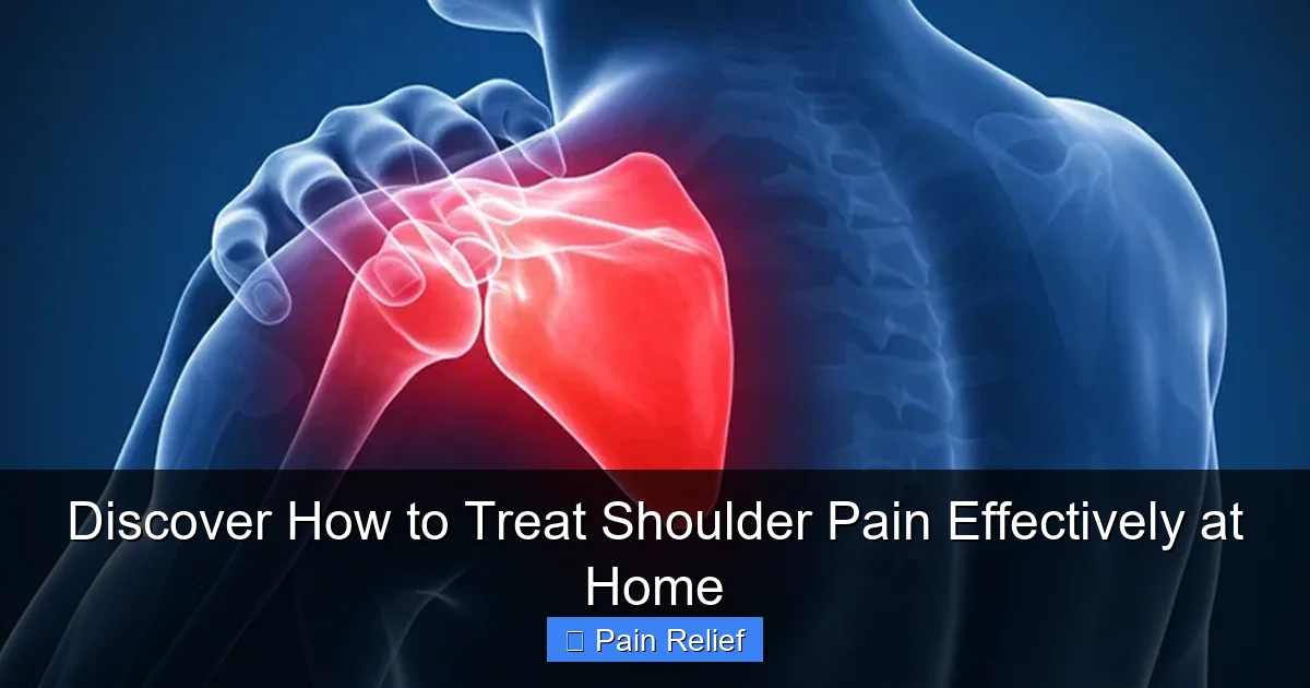 Discover How to Treat Shoulder Pain Effectively at Home