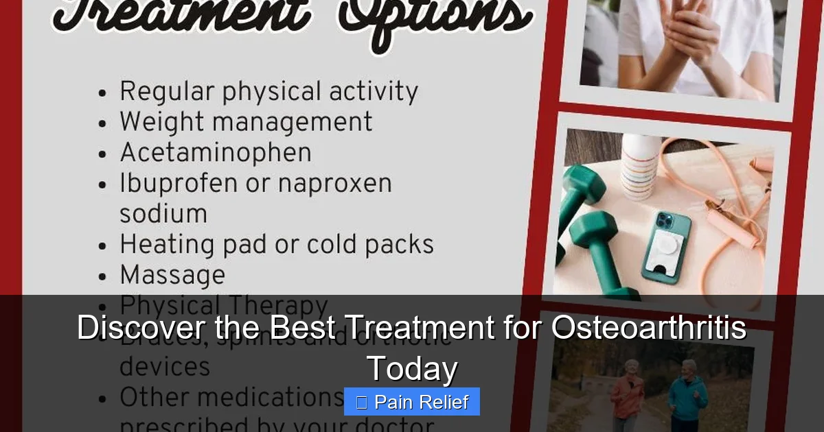 Discover the Best Treatment for Osteoarthritis Today