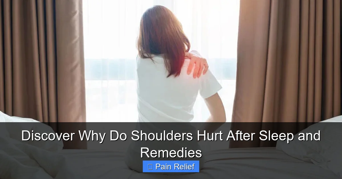 Discover Why Do Shoulders Hurt After Sleep and Remedies