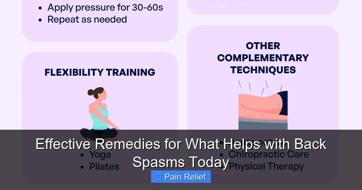 Effective Remedies for What Helps with Back Spasms Today