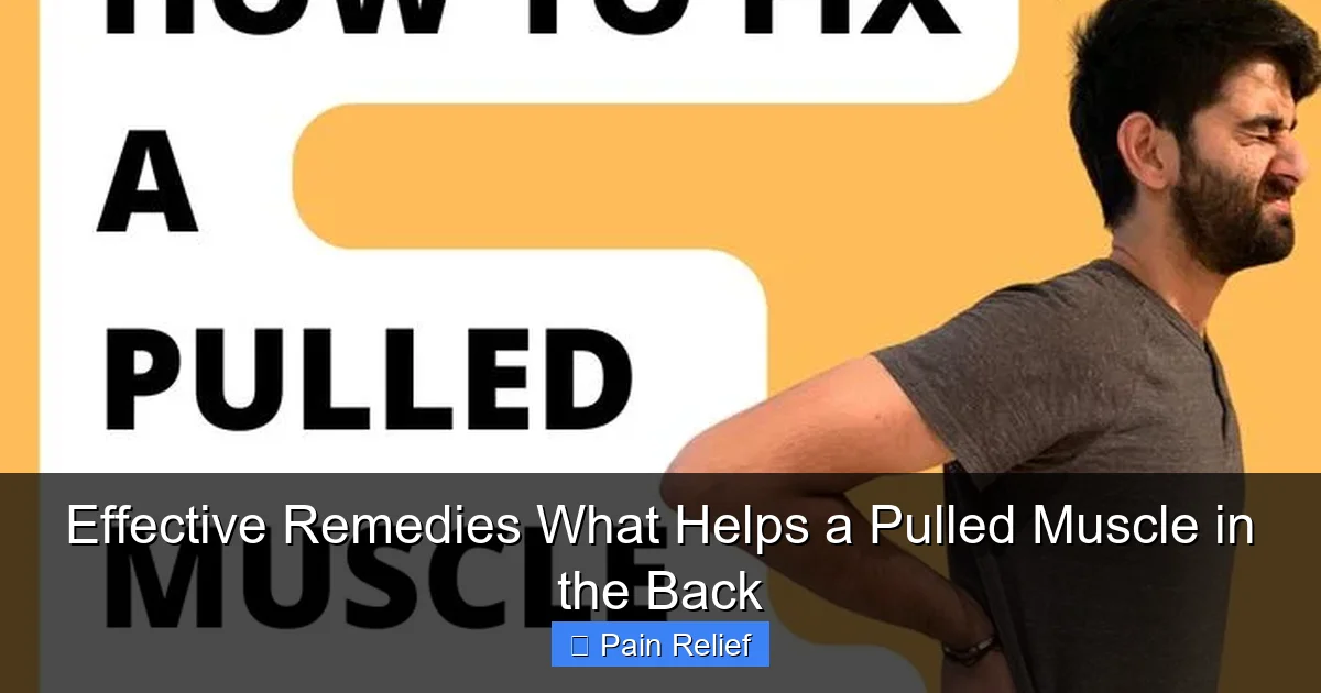 Effective Remedies What Helps a Pulled Muscle in the Back