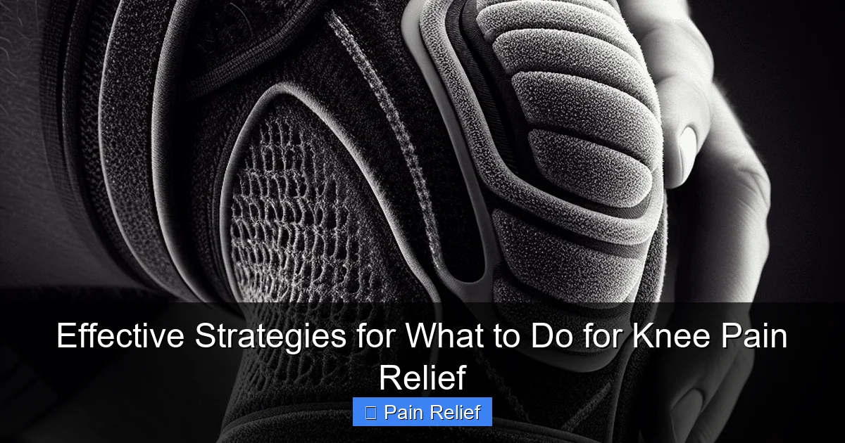 Effective Strategies for What to Do for Knee Pain Relief