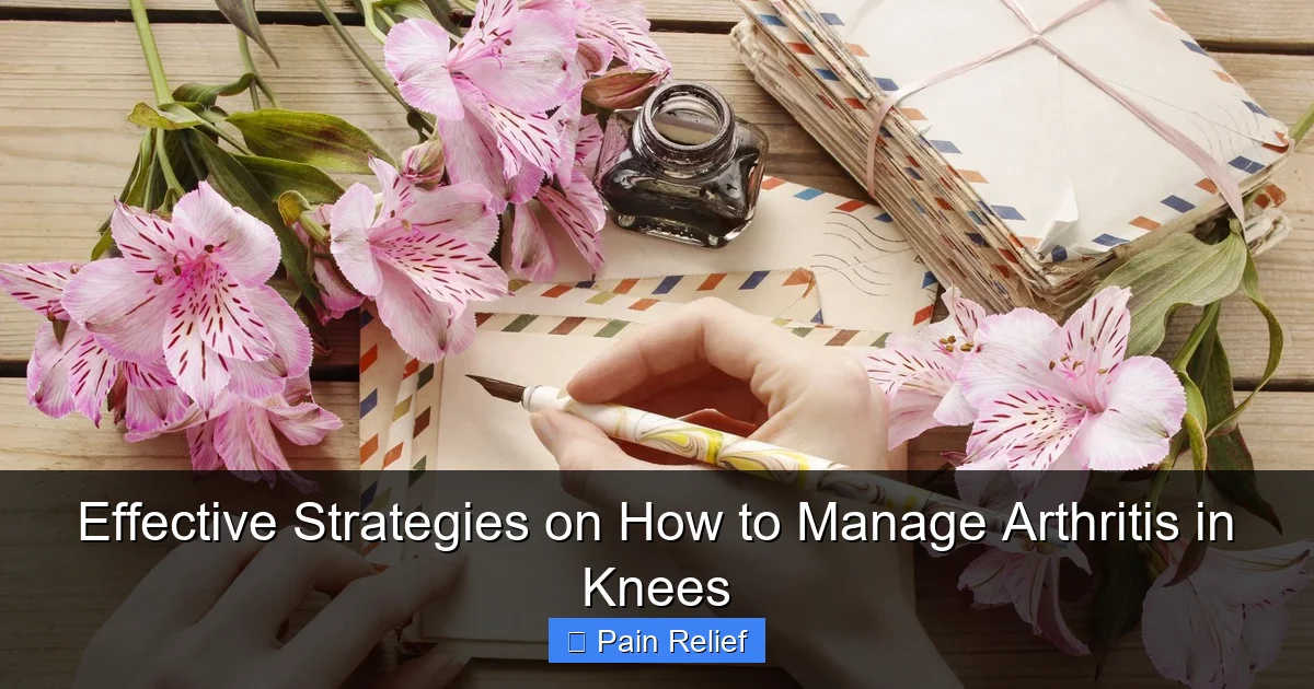 Effective Strategies on How to Manage Arthritis in Knees