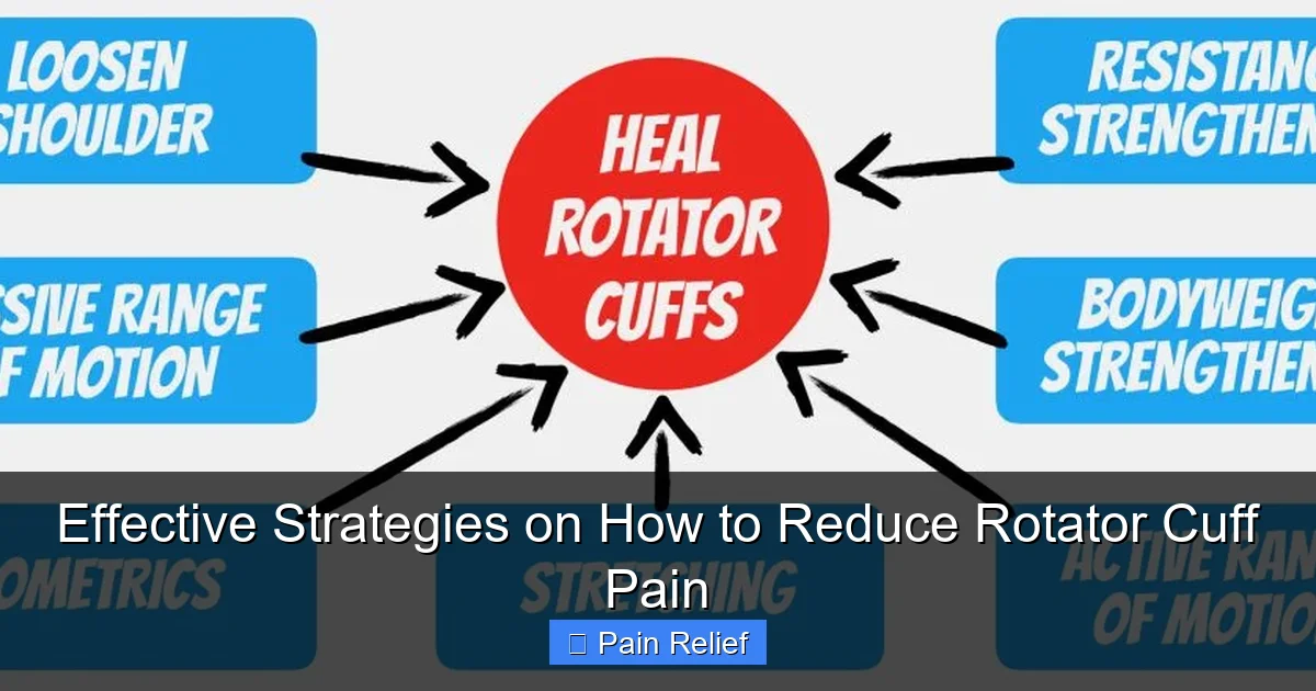 Effective Strategies on How to Reduce Rotator Cuff Pain