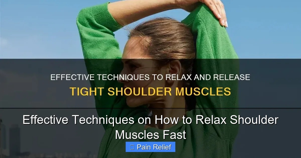 Effective Techniques on How to Relax Shoulder Muscles Fast