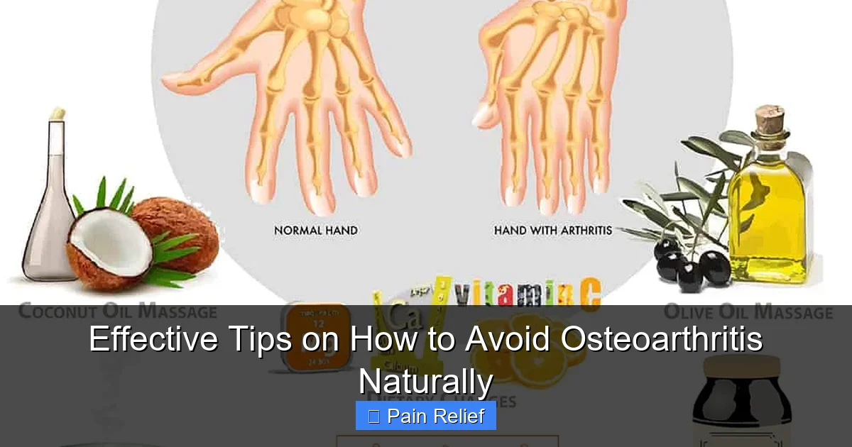 Effective Tips on How to Avoid Osteoarthritis Naturally