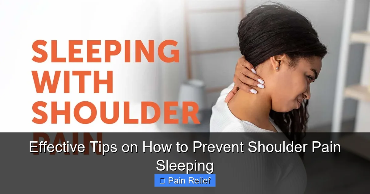 Effective Tips on How to Prevent Shoulder Pain Sleeping