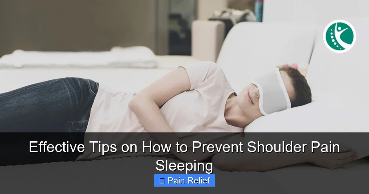 Effective Tips on How to Prevent Shoulder Pain Sleeping