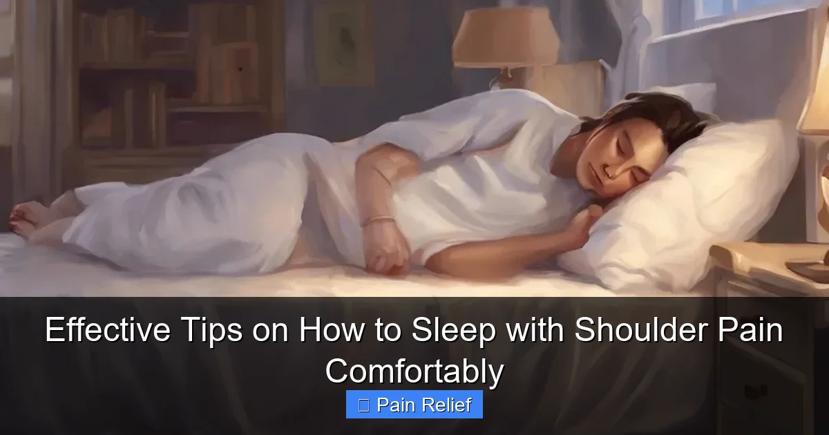 Effective Tips on How to Sleep with Shoulder Pain Comfortably