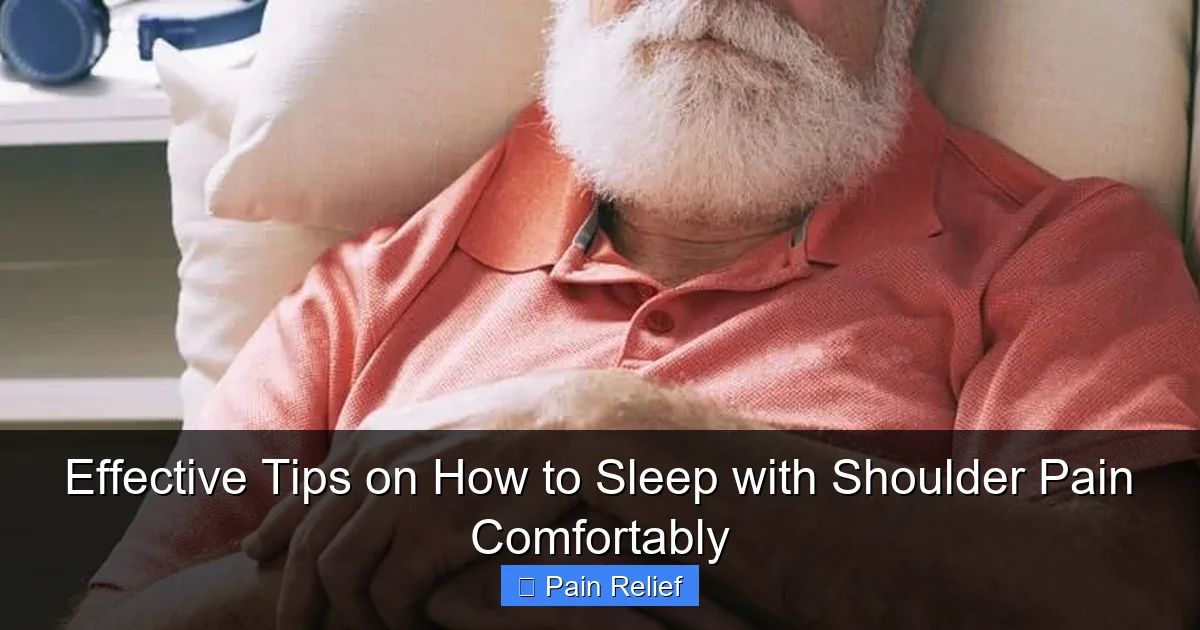 Effective Tips on How to Sleep with Shoulder Pain Comfortably