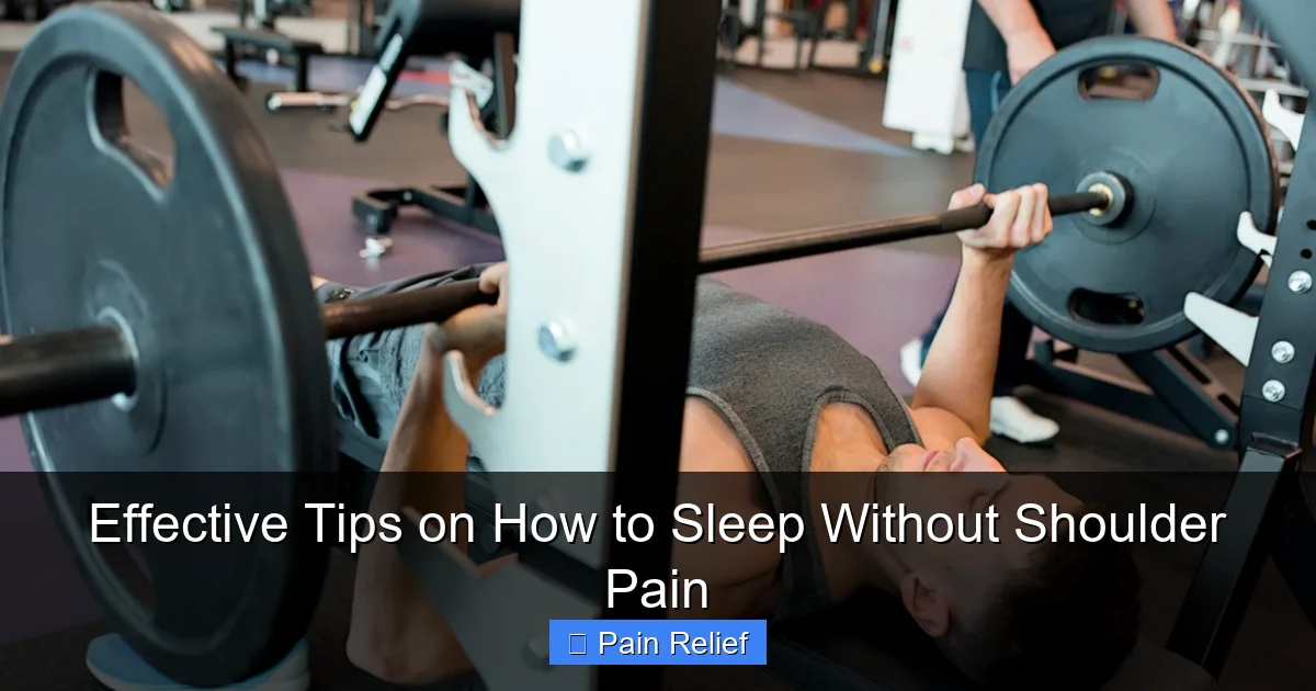 Effective Tips on How to Sleep Without Shoulder Pain